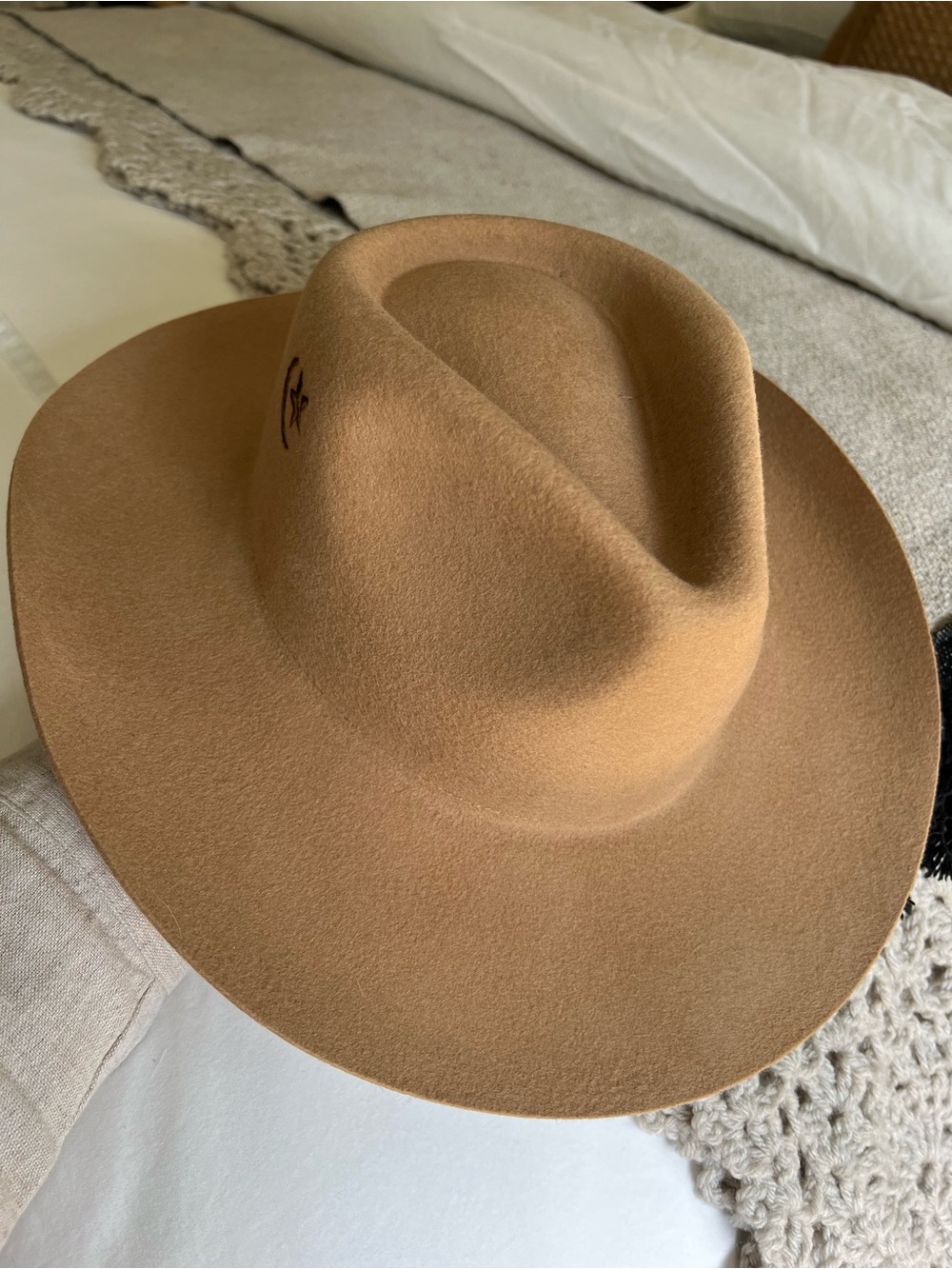 Branded Wool Cowgirl Hat - Picture 3 of 10